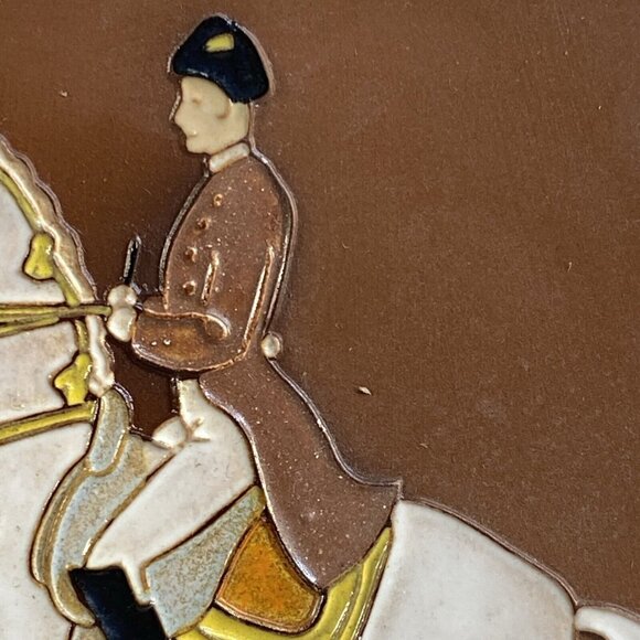 VTG Spanish Riding School Porcelain Plaque Lipizzan Horse Rider Levade Austria - Picture 5 of 15